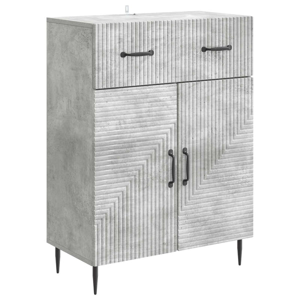Sivupöytä Betoninharmaa 66 x 34,5 x 89,5 cm Tekninen puu