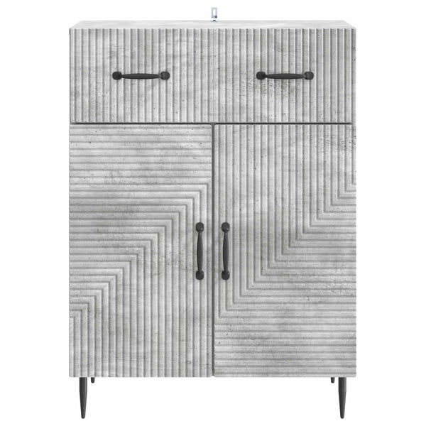 Sivupöytä Betoninharmaa 66 x 34,5 x 89,5 cm Tekninen puu