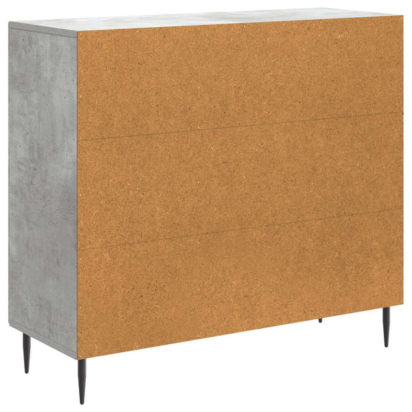 Sivupöytä Betoninharmaa 89 x 34,5 x 80 cm Tekninen puu