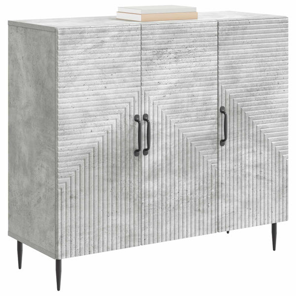 Sivupöytä Betoninharmaa 89 x 34,5 x 80 cm Tekninen puu