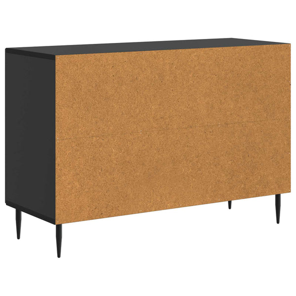 Sivupöytä laatikon kanssa Musta 89 x 34,5 x 60 cm Tekninen puu