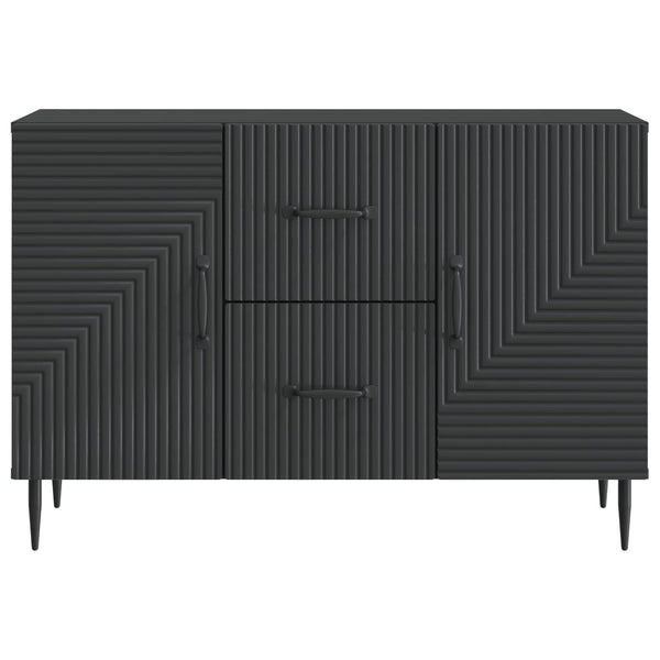 Sivupöytä laatikon kanssa Musta 89 x 34,5 x 60 cm Tekninen puu