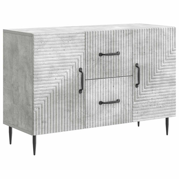 Sivupöytä Betoninharmaa 89 x 34,5 x 60 cm Tekninen puu