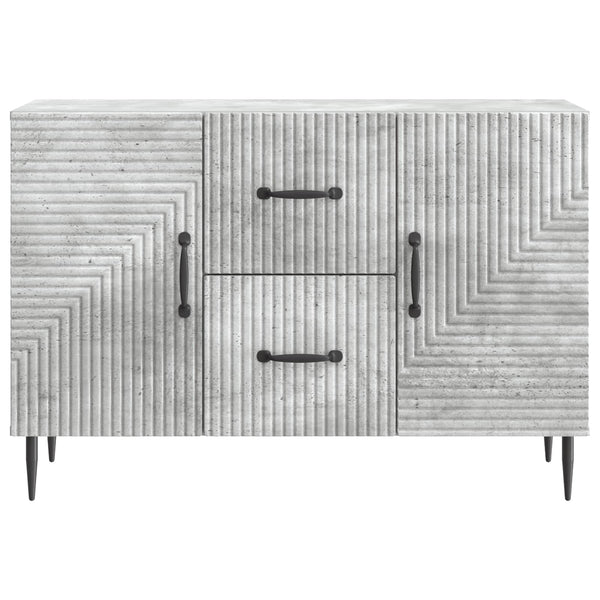 Sivupöytä Betoninharmaa 89 x 34,5 x 60 cm Tekninen puu