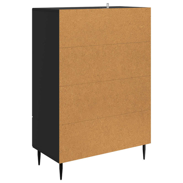 Sivupöytä laatikon kanssa Musta 66 x 34,5 x 95 cm Tekninen puu