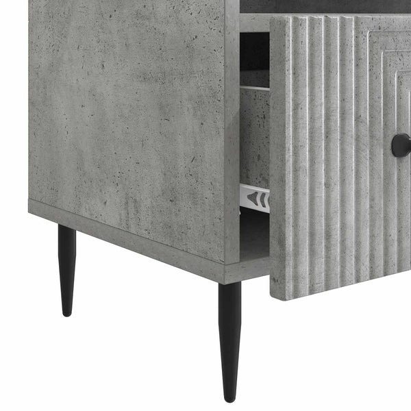 TV-kaappi Betoninharmaa 102 x 34,5 x 50 cm Tekninen puu
