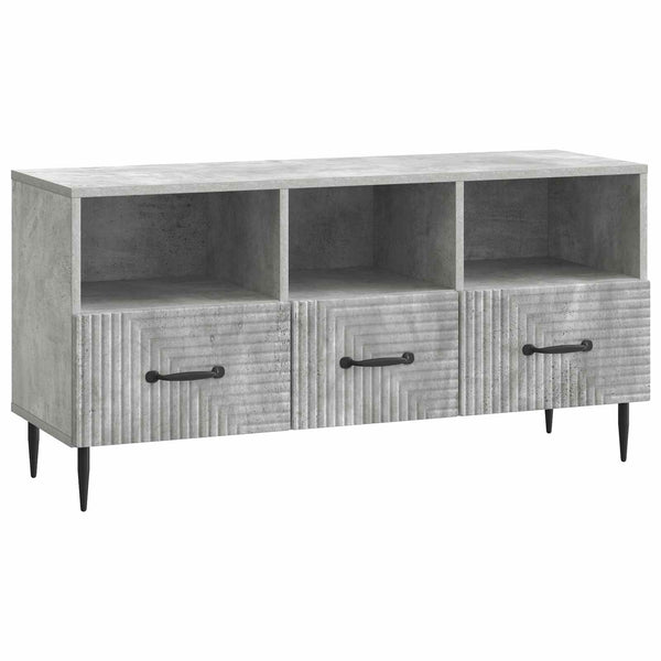 TV-kaappi Betoninharmaa 102 x 34,5 x 50 cm Tekninen puu