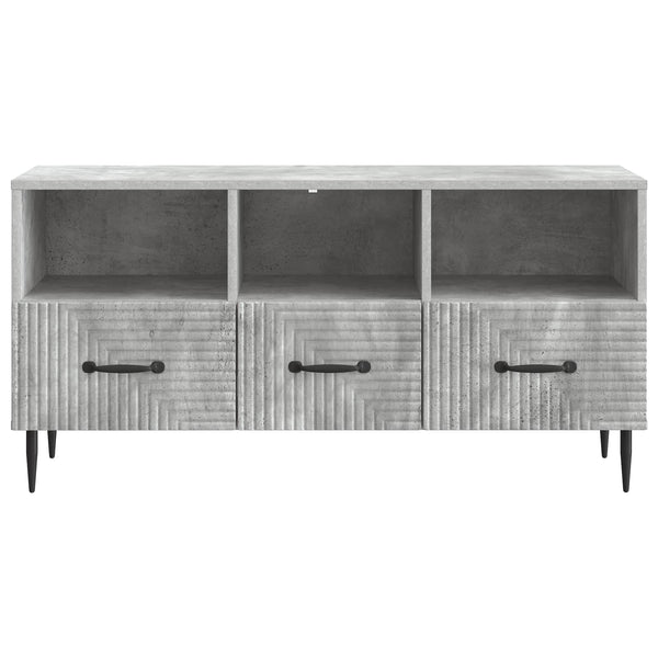 TV-kaappi Betoninharmaa 102 x 34,5 x 50 cm Tekninen puu