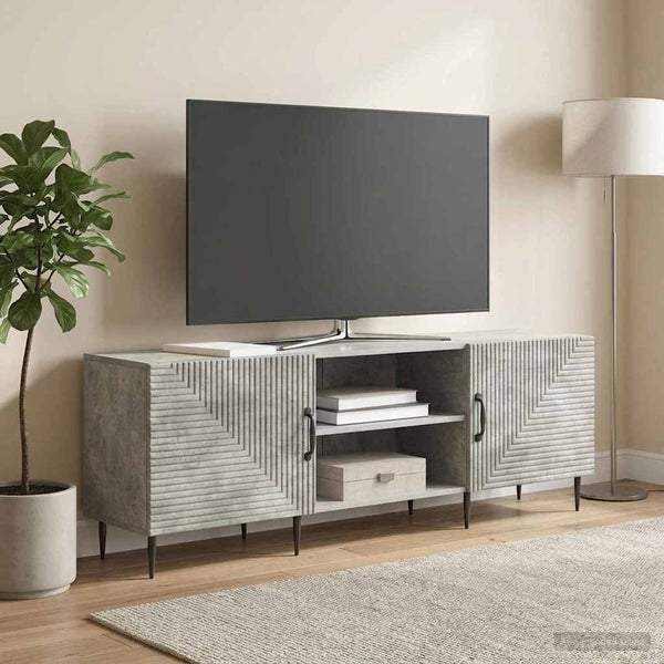 TV-kaappi 150 x 31 x 50 cm Betoninharmaa Tekninen puu