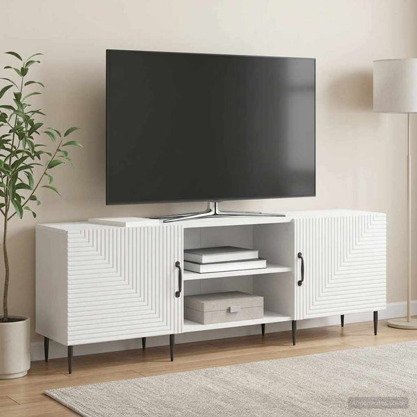 TV-kaappi 150 x 31 x 50 cm Korkeakiiltoinen valkoinen