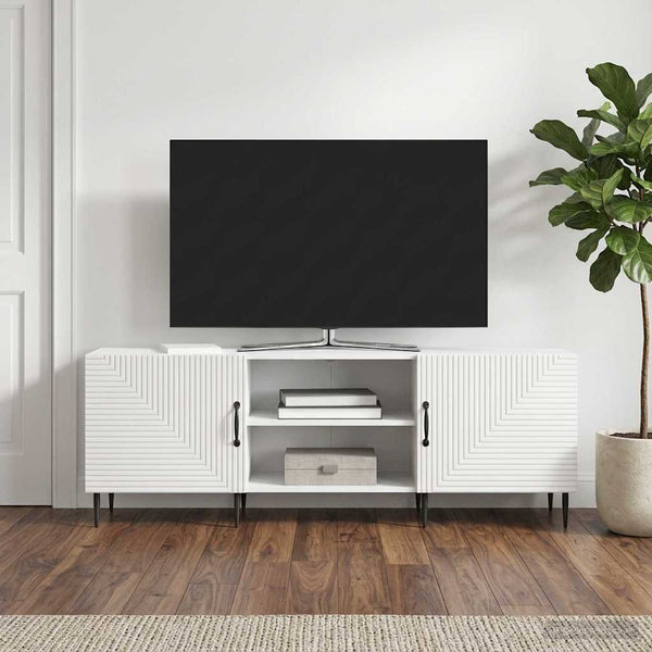TV-kaappi 150 x 31 x 50 cm Korkeakiiltoinen valkoinen