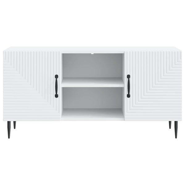 TV-kaappi valkoinen 102 x 34,5 x 50 cm Tekninen puu