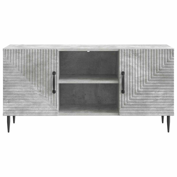 TV-kaappi Betoninharmaa 102 x 34,5 x 50 cm Tekninen puu
