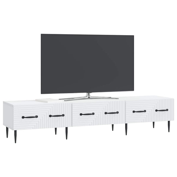 TV-kaappi valkoinen 147 x 34,5 x 30 cm Tekninen puu