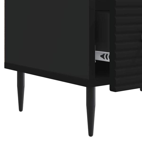 TV-kaappi laatikon kanssa Musta 147 x 34,5 x 30 cm Tekninen puu
