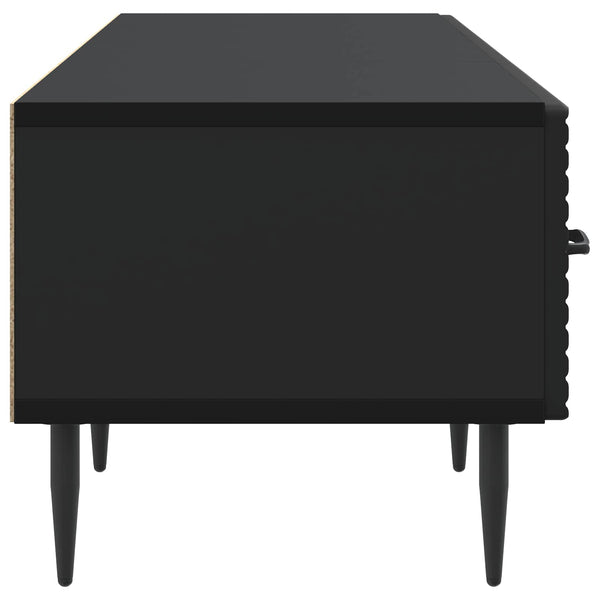 TV-kaappi laatikon kanssa Musta 147 x 34,5 x 30 cm Tekninen puu