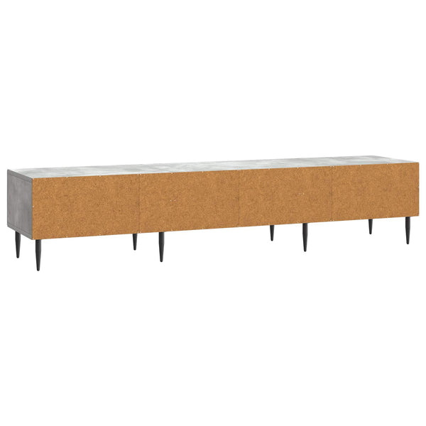 TV-kaappi Betoninharmaa 147 x 34,5 x 30 cm Tekninen puu