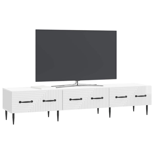 TV-kaappi Korkeakiiltoinen valkoinen 147 x 34,5 x 30 cm