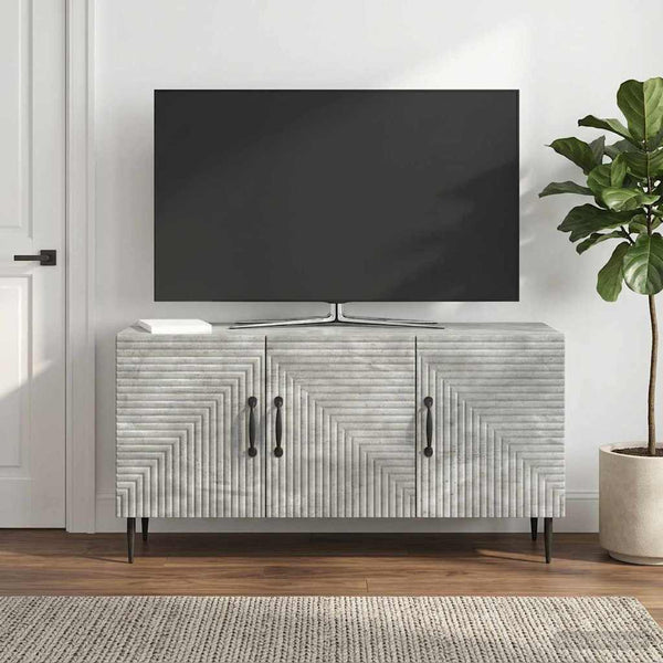 TV-kaappi Betoninharmaa 99 x 34,5 x 50 cm Tekninen puu