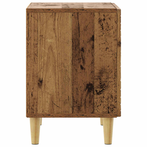 Yöpöytä 2 kpl Vanha puu 43 x 34,5 x 50 cm Tekninen puu