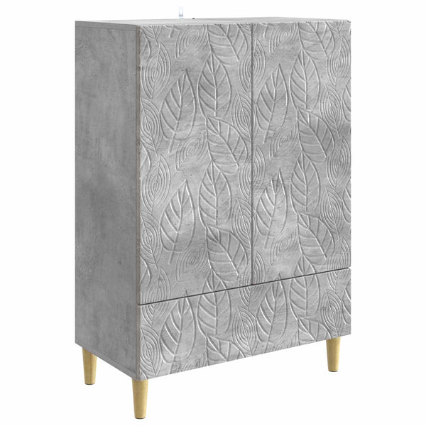 Sivupöytä Betoninharmaa 66 x 34,5 x 95 cm Tekninen puu