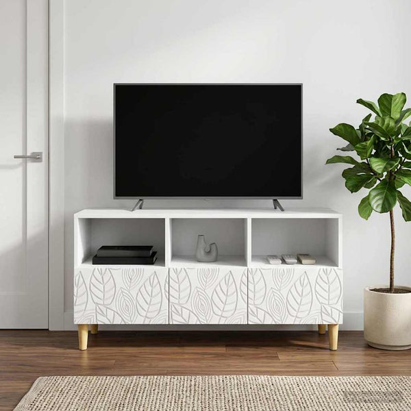 TV-kaappi 102 x 34,5 x 50 cm valkoinen Tekninen puu