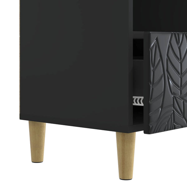 TV-kaappi 102 x 34,5 x 50 cm Musta Tekninen puu