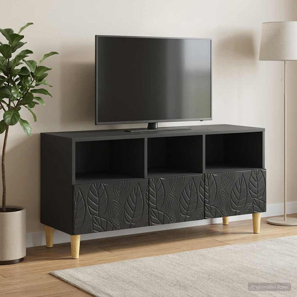 TV-kaappi 102 x 34,5 x 50 cm Musta Tekninen puu