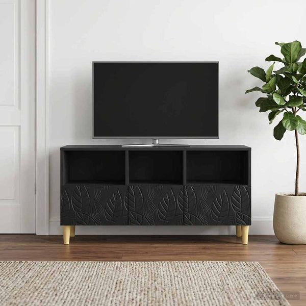 TV-kaappi 102 x 34,5 x 50 cm Musta Tekninen puu