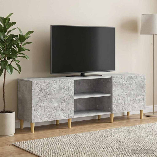 TV-kaappi 150 x 31 x 50 cm Betoninharmaa Tekninen puu