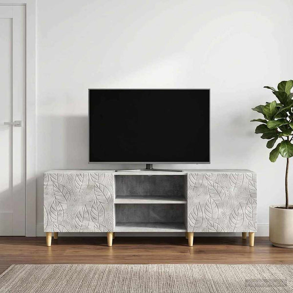 TV-kaappi 150 x 31 x 50 cm Betoninharmaa Tekninen puu
