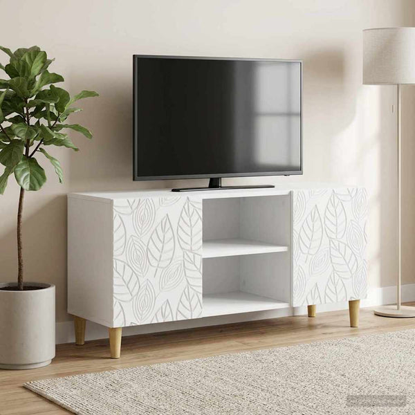 TV-kaappi 102 x 34,5 x 50 cm valkoinen Tekninen puu