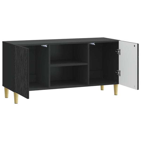 TV-kaappi 102 x 34,5 x 50 cm Musta Tekninen puu
