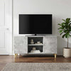 TV-kaappi 102 x 34,5 x 50 cm Betoninharmaa Tekninen puu
