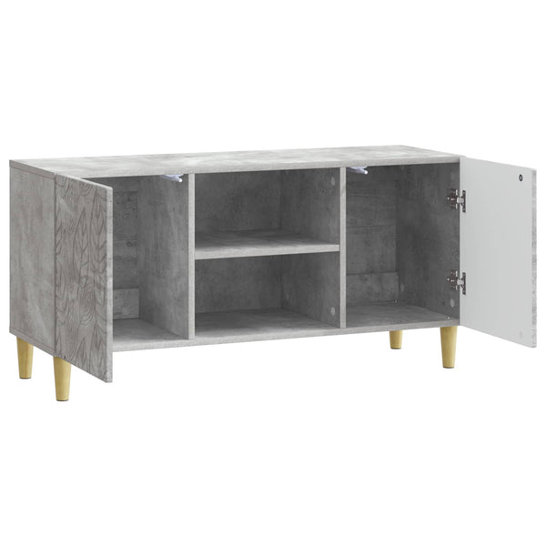 TV-kaappi 102 x 34,5 x 50 cm Betoninharmaa Tekninen puu