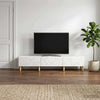 TV-kaappi 147 x 34,5 x 30 cm valkoinen Tekninen puu
