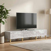 TV-kaappi 147 x 34,5 x 30 cm Betoninharmaa Tekninen puu
