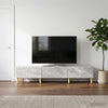 TV-kaappi 147 x 34,5 x 30 cm Betoninharmaa Tekninen puu