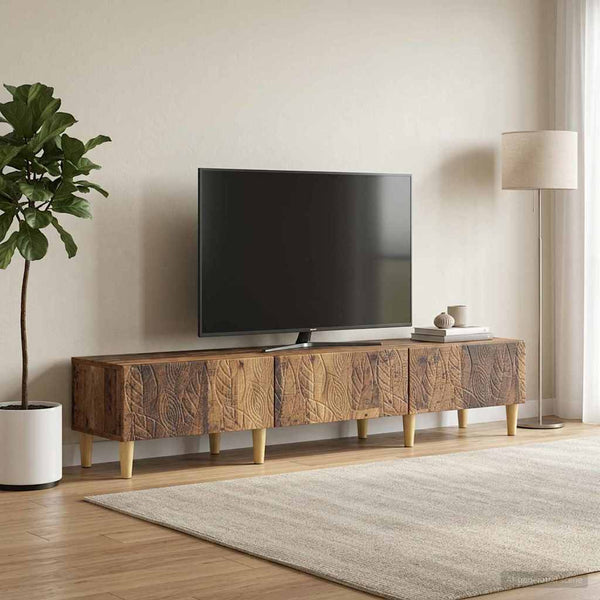 TV-kaappi 147 x 34,5 x 30 cm Vanha puu Tekninen puu