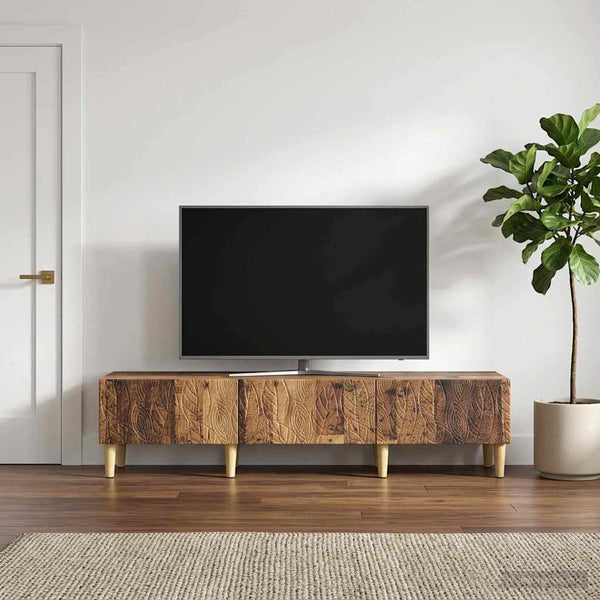 TV-kaappi 147 x 34,5 x 30 cm Vanha puu Tekninen puu