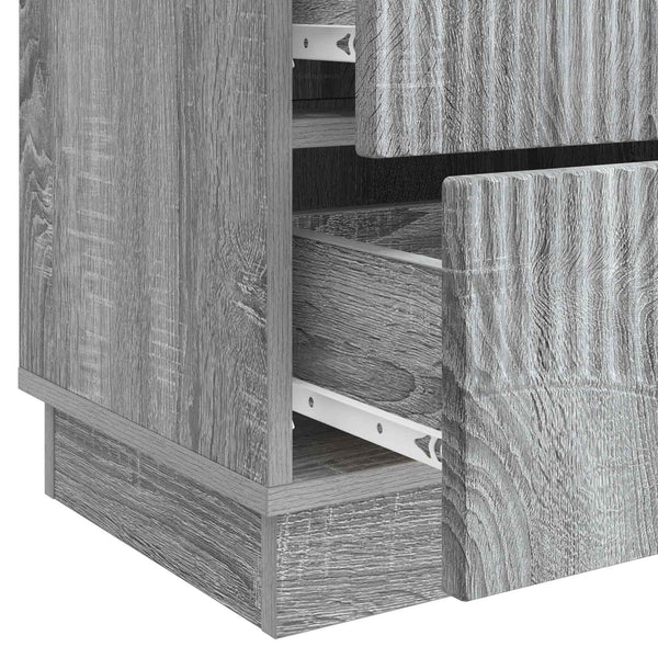 Yöpöytäkaappi Harmaa sonoma 43 x 34,5 x 44,5 cm Tekninen puu