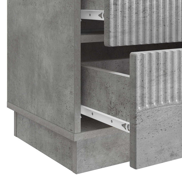Yöpöytäkaappi Betoninharmaa 62 x 34,5 x 44,5 cm Tekninen puu