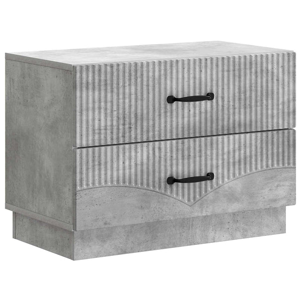 Yöpöytäkaappi Betoninharmaa 62 x 34,5 x 44,5 cm Tekninen puu