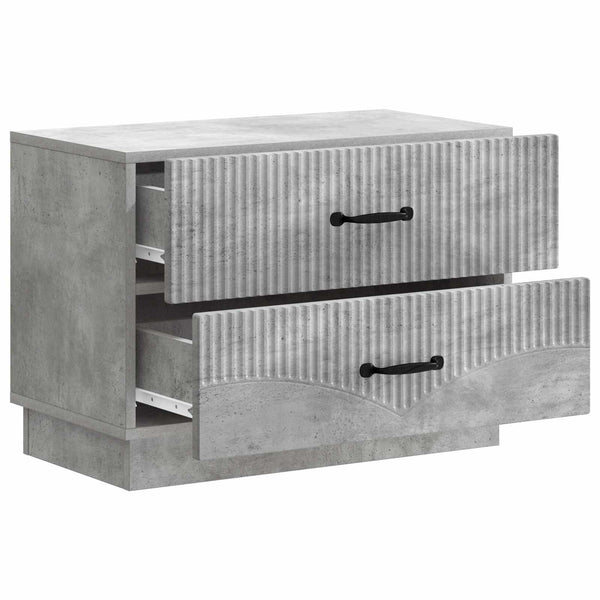 Yöpöytäkaappi Betoninharmaa 62 x 34,5 x 44,5 cm Tekninen puu