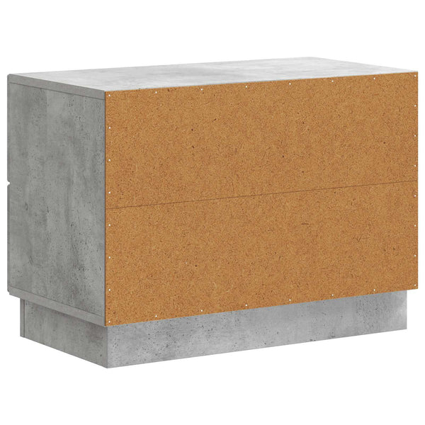 Yöpöytäkaappi Betoninharmaa 62 x 34,5 x 44,5 cm Tekninen puu