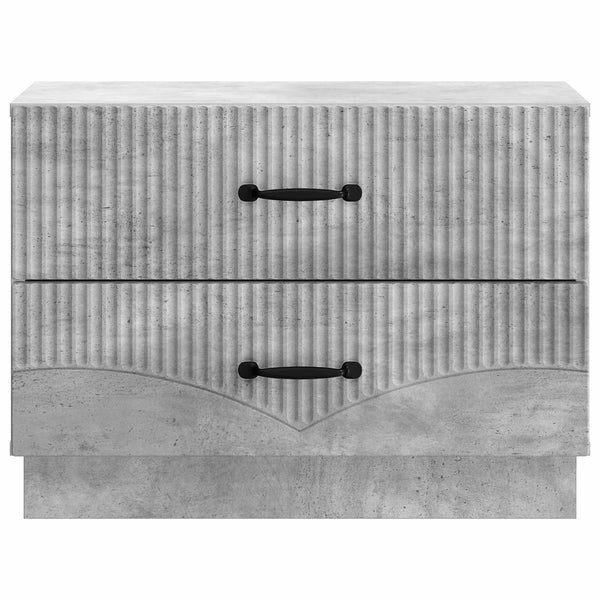 Yöpöytäkaappi Betoninharmaa 62 x 34,5 x 44,5 cm Tekninen puu