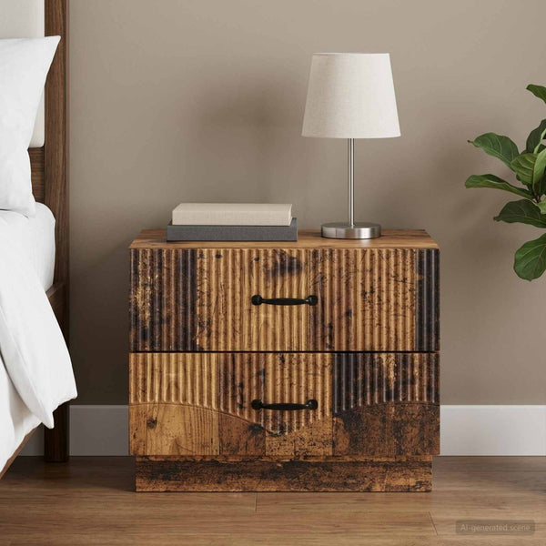 Yöpöytäkaappi Vanha puu 62 x 34,5 x 44,5 cm Tekninen puu