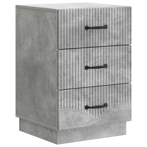 Yöpöytäkaappi Betoninharmaa 43 x 41 x 63,5 cm Tekninen puu