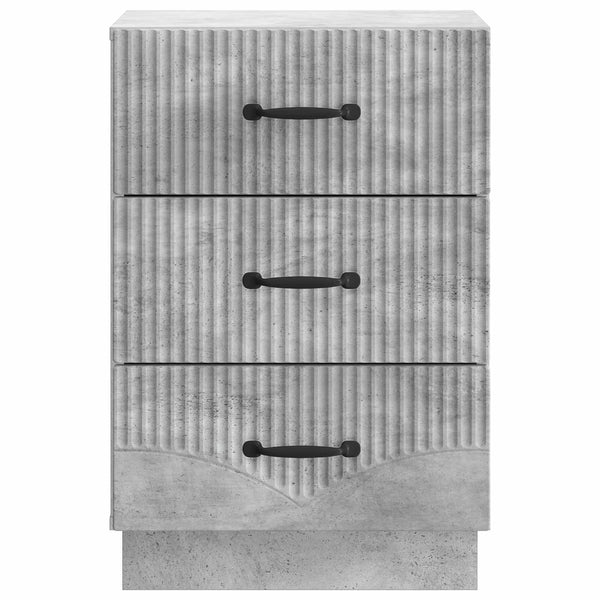 Yöpöytäkaappi Betoninharmaa 43 x 41 x 63,5 cm Tekninen puu