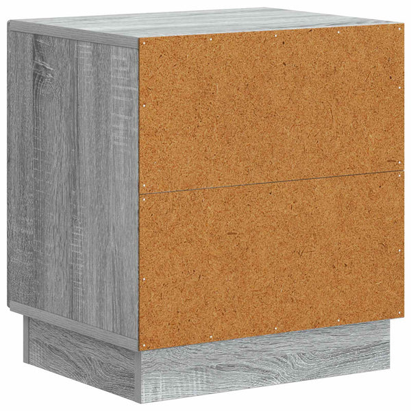 Yöpöytä 2 kpl Harmaa Sonoma 43 x 34,5 x 47 cm Tekninen puu